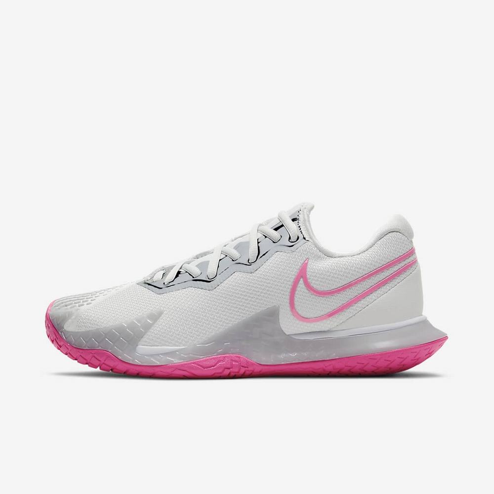 Chaussure De Tennis Nike NikeCourt Air Zoom Vapor Cage 4 Grise 9653-418 Grey Fog/Pink Blast/White/Grey Fog Femme | PGE-47820535